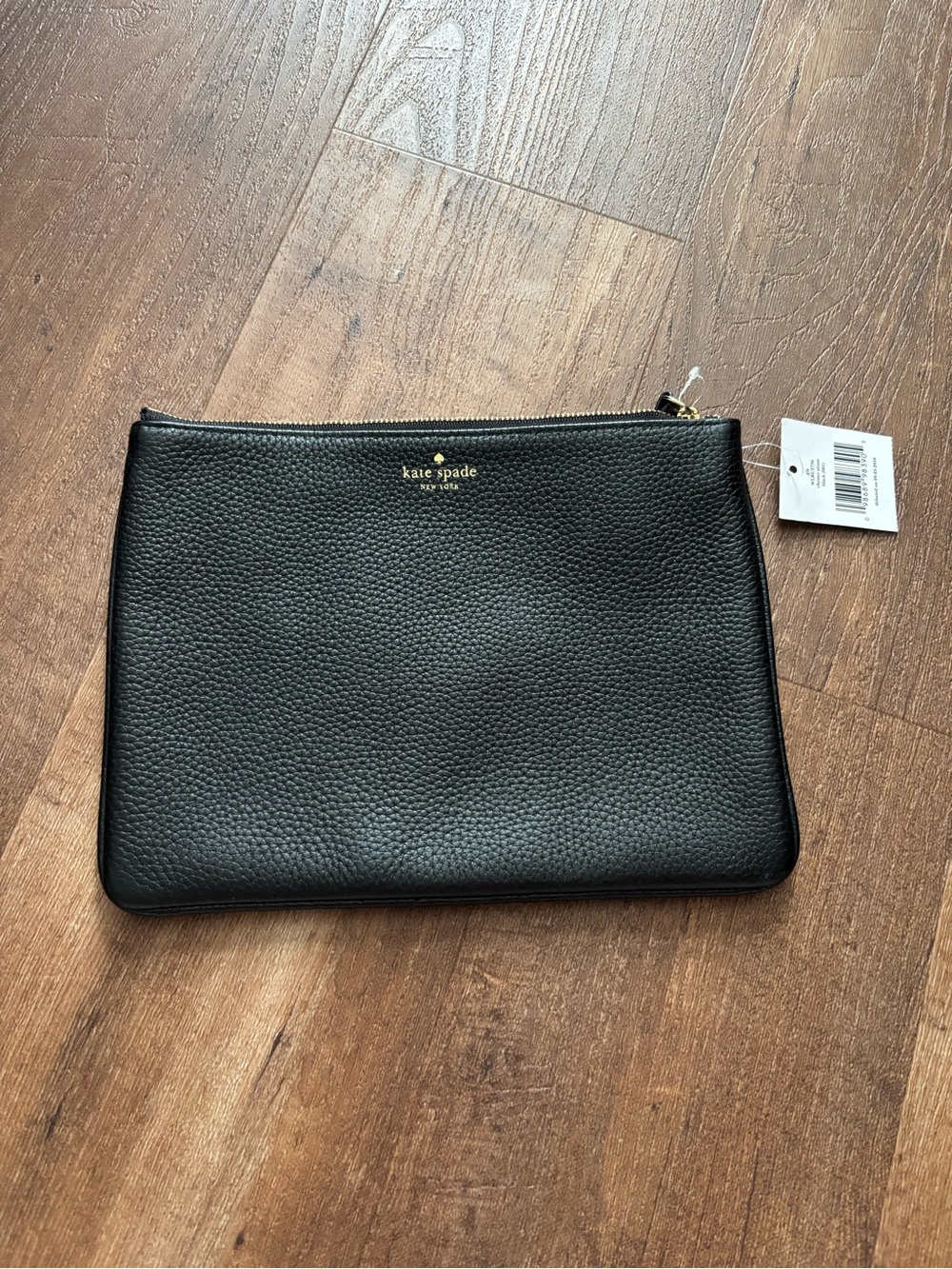 Kate Spade Black Pebbled Leather Clutch Pouch
